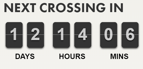 next crossing countdown