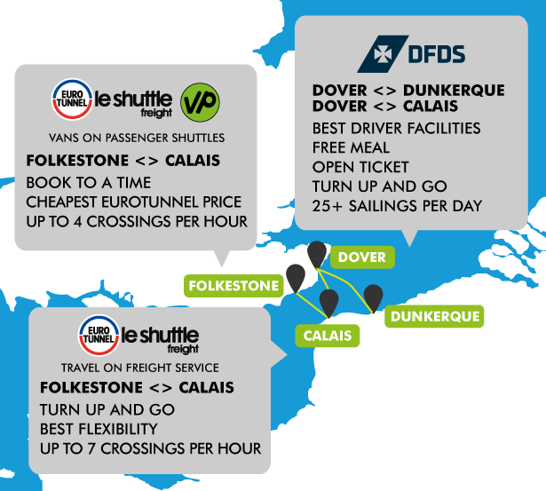 vans dover folkestone calais dunkerque