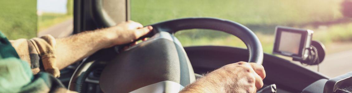 truck driver steering wheel