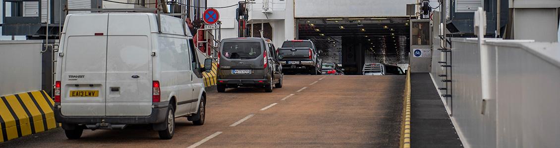 van boarding ferry